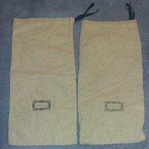 Gucci Tan Dust Bags with Black Ties (2)